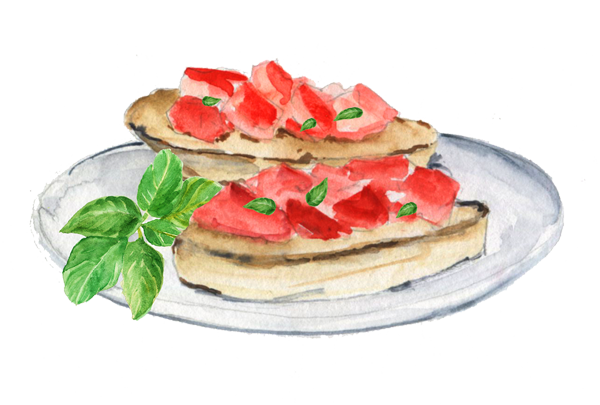 Bruschetta con pomodori